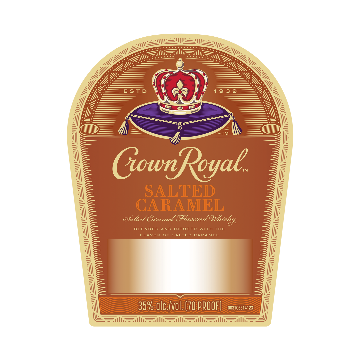 CROWN ROYAL SALTED CARAMEL LABEL