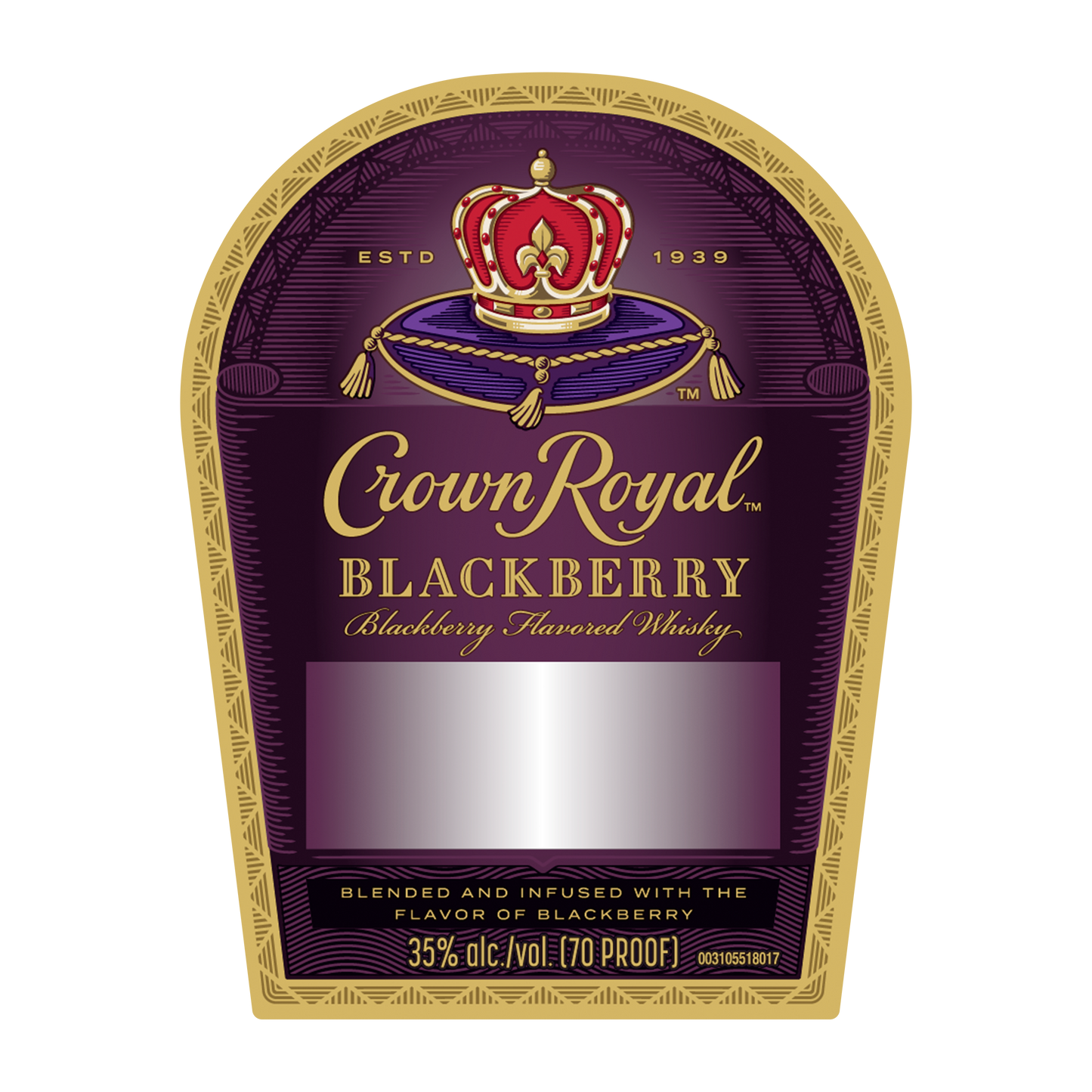 CROWN ROYAL BLACKBERRY LABEL