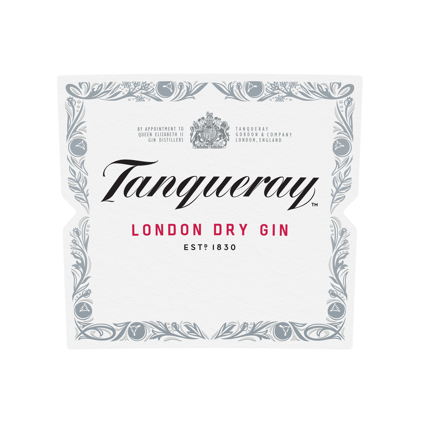 TANQUERAY LONDON DRY GIN LABEL